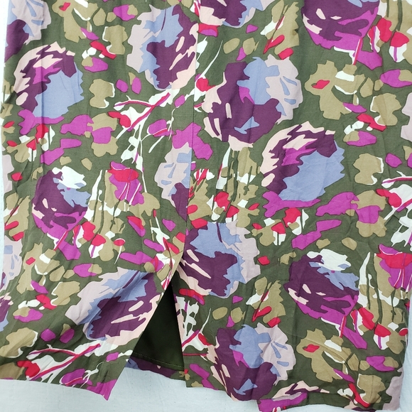Boden Midi Dress Abstract Floral Print Viscose Silk Blend size 12R Preppy Boho - Picture 11 of 12